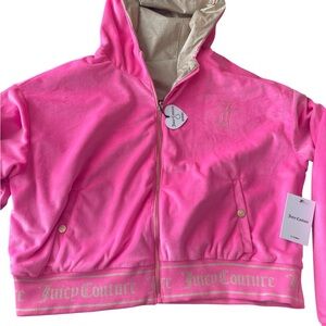 Juicy Couture Reversible Velour Bomber Jacket-Retro Pink